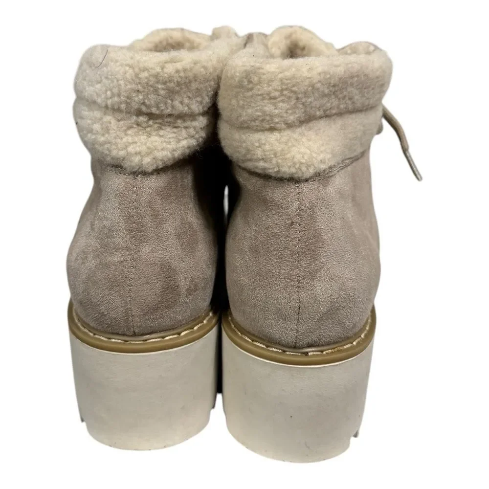 Sonoma Goods For Life Ortholite Eco Women's Taupe Suede Ankle Boots Booties 9